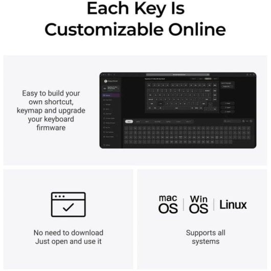 Teclado Keychron V1 Ultra 8K mecánico inalámbrico 75% RGB Hot-Swappable Spanish Layout