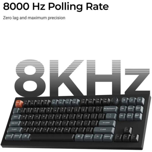 Teclado Keychron V3 Ultra 8K mecánico TKL inalámbrico RGB Hot-Swappable Spanish Layout
