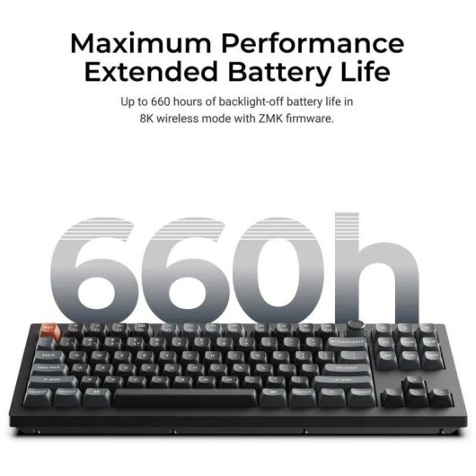 Teclado Keychron V3 Ultra 8K mecánico TKL inalámbrico RGB Hot-Swappable