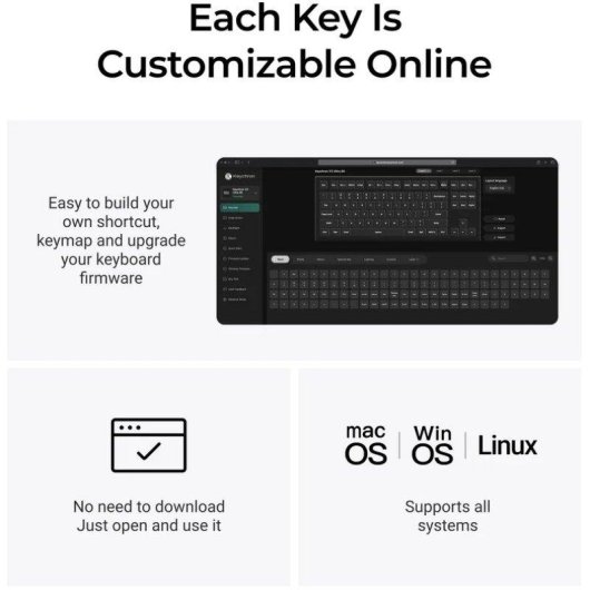 Teclado Keychron V3 Ultra 8K TKL RGB mecánico inalámbrico Hot-Swappable Spanish Layout Keycaps PBT