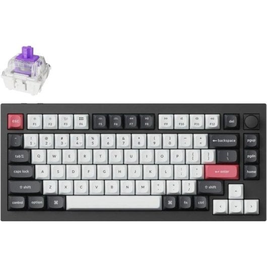 Tastatur Keychron Q1 HE magnetisch 75% Swappable RGB Backlight Spanish Layout