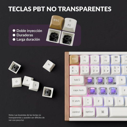 Teclado Keychron K2 HE Hall Effect Magnético 75% ISO-ES inalámbrico retroiluminado