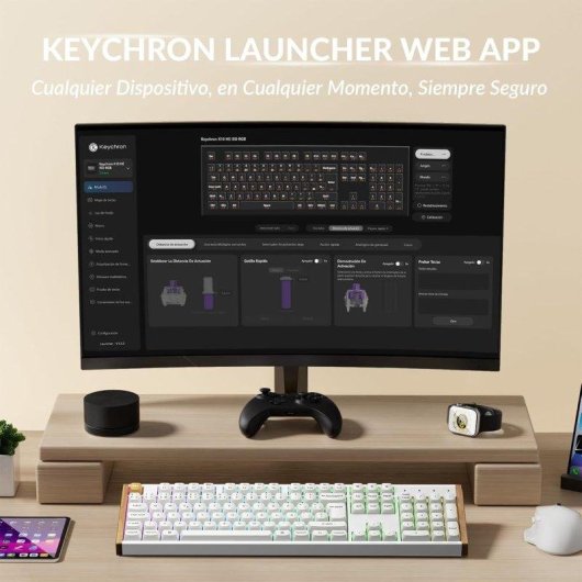 Teclado Keychron K10 HE magnético Hall Effect ISO-ES inalámbrico RGB programable