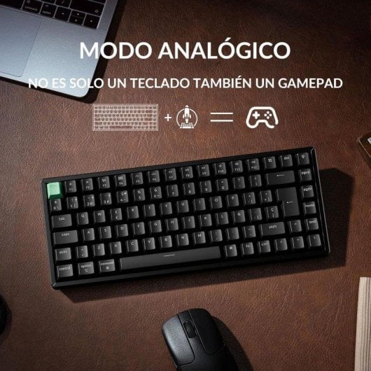 Teclado Keychron K2 HE magnético 75% RGB alumínio switches Nebula layout Spanish