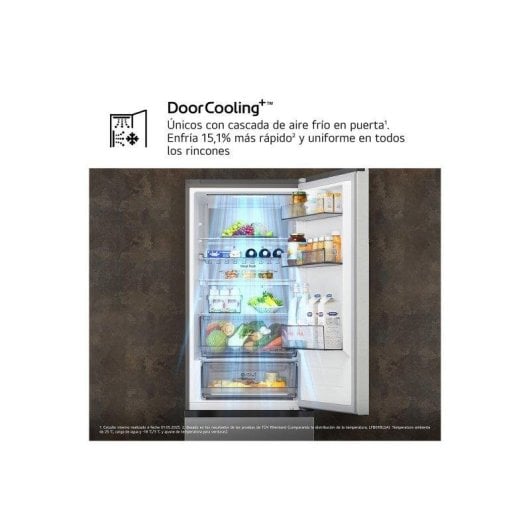 Frigorífico Combi LG GBBS514CPY Total No Frost 186cm 333L C Inox WiFi IA