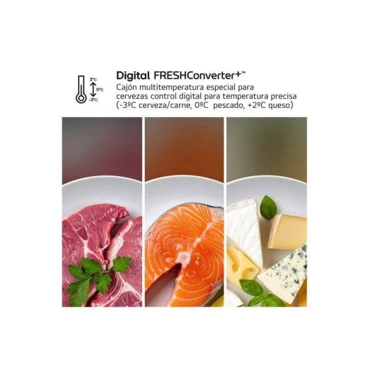 Frigorífico Combi LG GBBS514CPY Total No Frost 186cm 333L C Inox WiFi IA