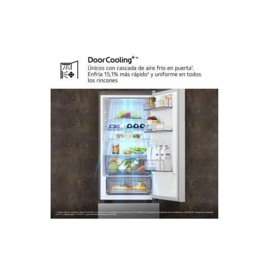 Frigorífico Combi LG GBBS312CPY Total No Frost 186cm 333L C Inox WiFi IA