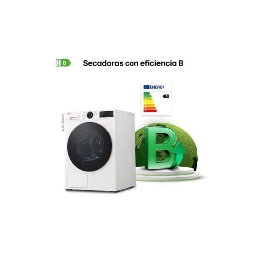 Secadora de condensación LG RHX5009TLB 9 kg Clase B con bomba de calor Dual Inverter y Wi-Fi