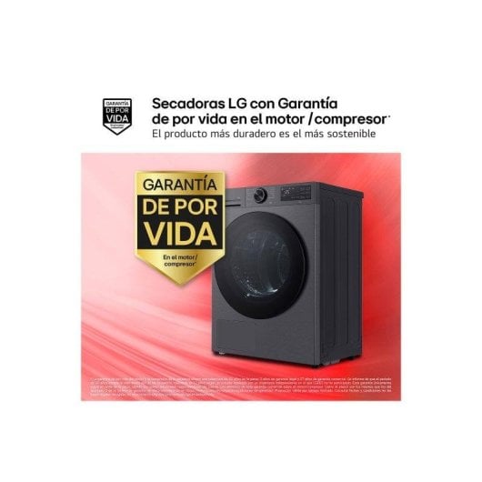 Secadora de condensación LG RHX5009TBB 9 kg Clase B bomba de calor AI Dry Wi-Fi
