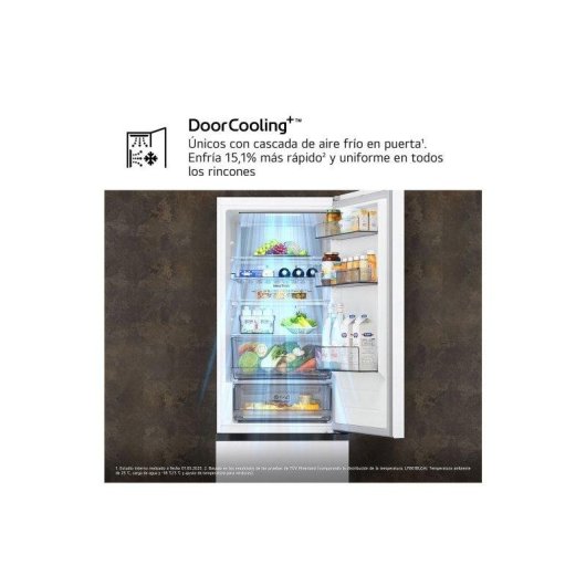 Frigorífico Combi LG GBBS514CSW Total No Frost 186cm 333L C Blanco WiFi IA