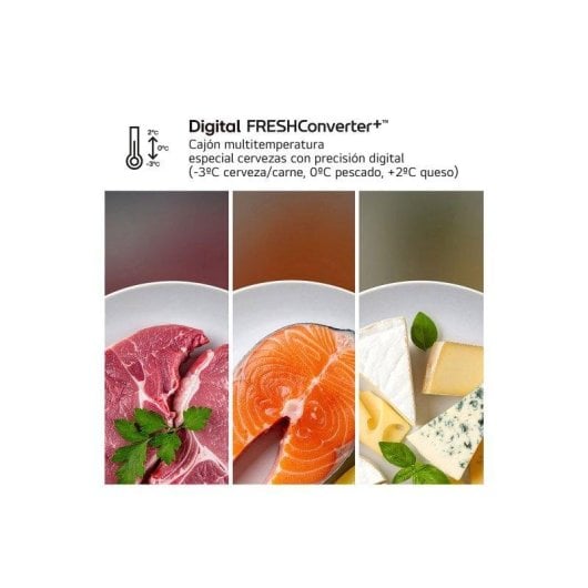 Frigorífico Combi LG GBBS514CSW Total No Frost 186cm 333L C Blanco WiFi IA