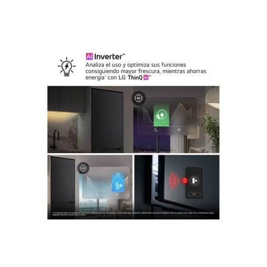 Frigorífico Combi LG GBBS322ASW No Frost 203cm 375L A Blanco WiFi IA