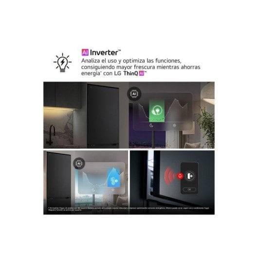 Frigorífico Combi LG GBBS525APY No Frost 203cm 375L A Inox WiFi IA