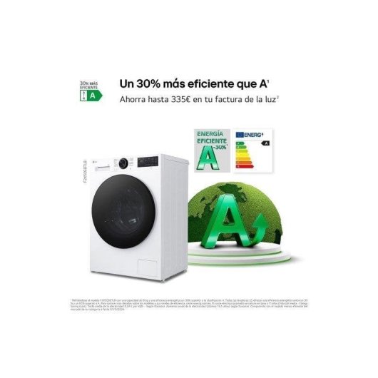 Lavadora Carga Frontal LG Serie 500 F2X50S8TLB 8Kg 1200rpm Clase A WiFi IA Blanca