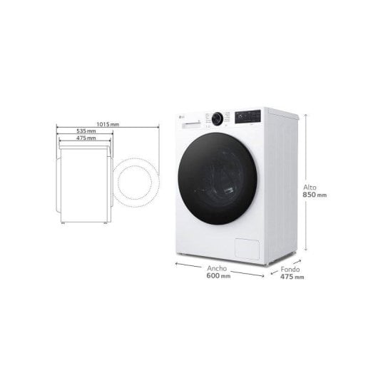 Lavasecadora LG 9kg A F2X50S9TLB TurboWash 360º AI Direct Drive Wi-Fi