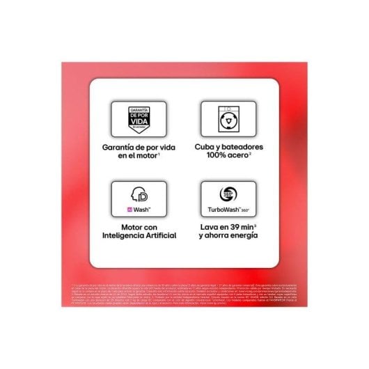 Lavadora LG 9kg 40% mais eficiente F4X5009TLB AI Direct Drive TurboWash 360º