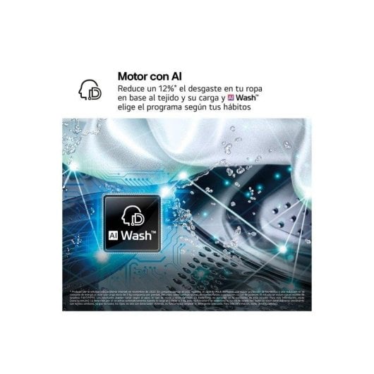 Lavadora LG 9kg 40% mais eficiente F4X5009TLB AI Direct Drive TurboWash 360º
