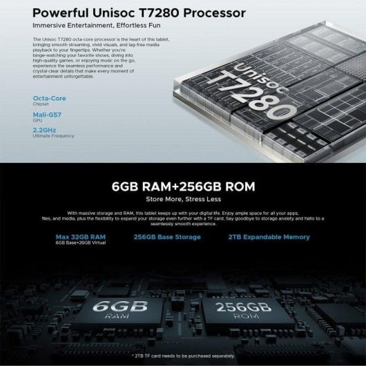 Tablet Doogee U13 Vip 13" 256GB 11000mAh Android 16 Gris