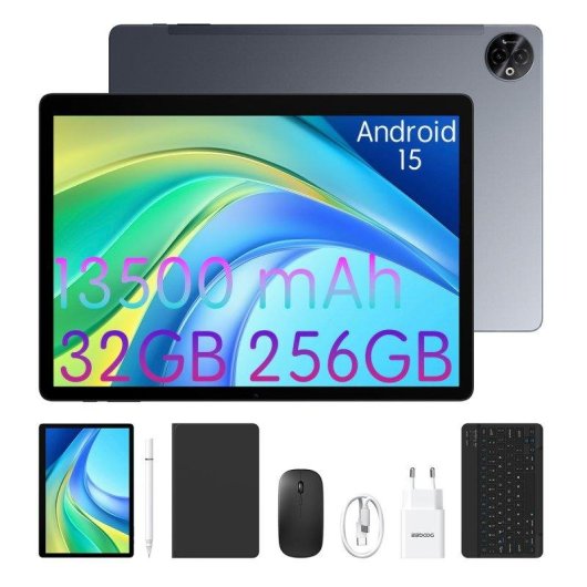Tablet Doogee Tab E3 Max Vip 14" 256GB 4G LTE 13500mAh Android 15 Cinzenta
