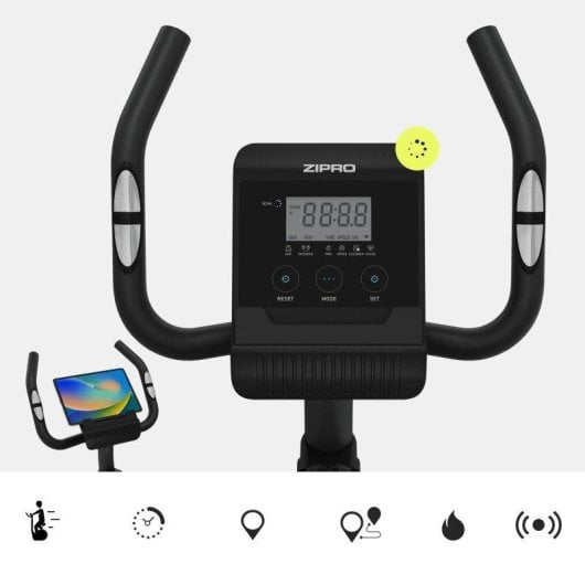 Bicicleta estática Zipro Beat magnética 8 niveles LCD soporte móvil