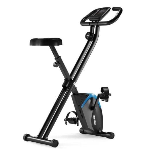 Bicicleta estática Zipro Future X plegable magnética 8 niveles LCD negra