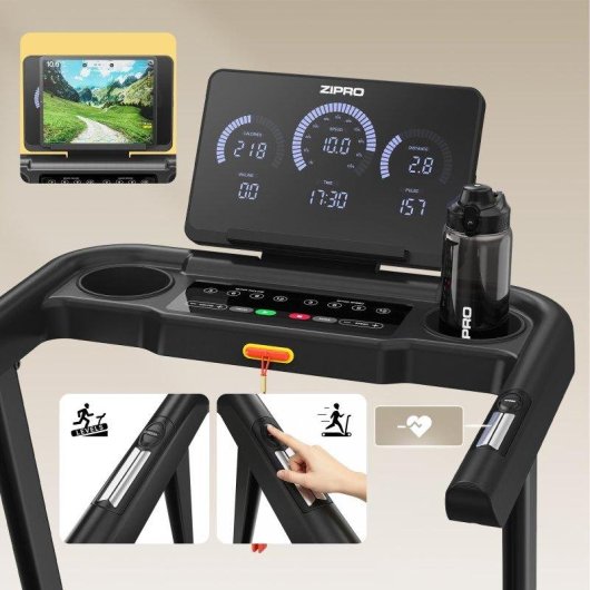 Cinta de correr Zipro Luma 900 W 12 niveles de inclinación plegable