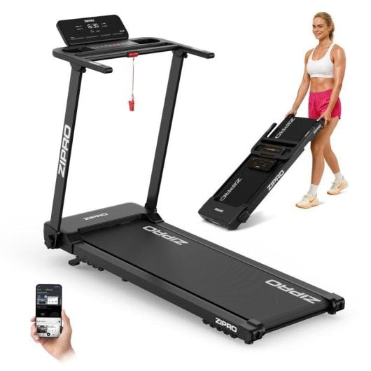 Passadeira Zipro Forma Elétrica Flat Fold 12 km/h 120x40 cm Zwift Kinomap