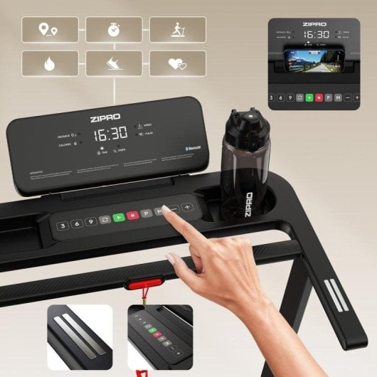 Passadeira Zipro Forma Elétrica Flat Fold 12 km/h 120x40 cm Zwift Kinomap