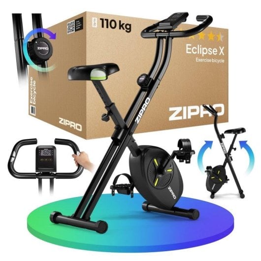 Bicicleta estática Zipro Eclipse X plegable magnética 8 niveles LCD