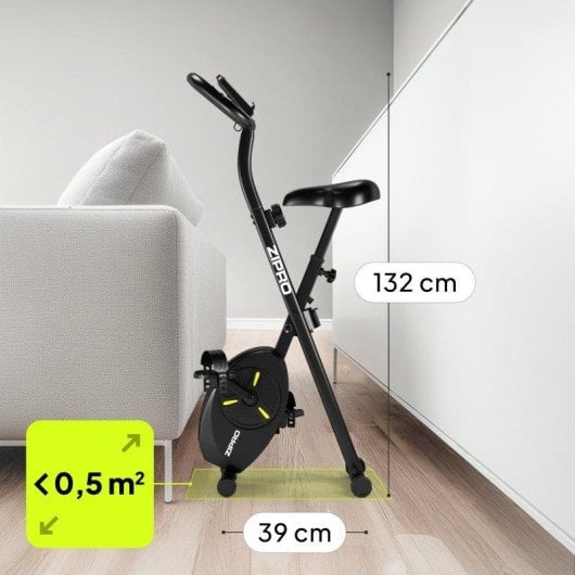 Bicicleta estática Zipro Eclipse X plegable magnética 8 niveles LCD