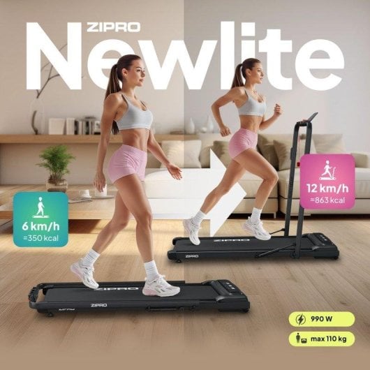 Cinta de correr Zipro Newlite eléctrica plegable 1-10 km/h LED 110x42 cm