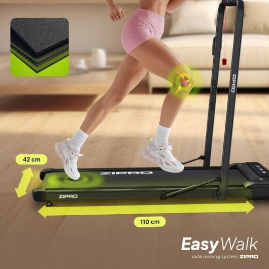 Cinta de correr Zipro Newlite eléctrica plegable 1-10 km/h LED 110x42 cm