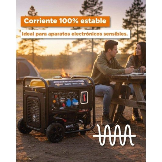 Gerador Elétrico ITCPower GG50XEI Inverter Gasolina 5kW Arranque Elétrico