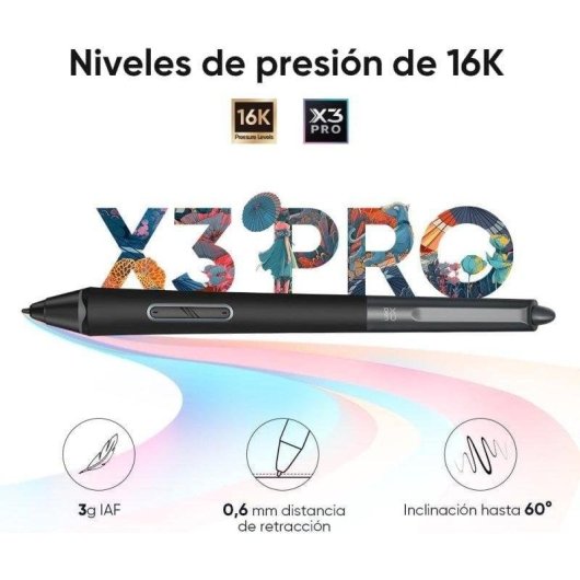Tableta gráfica XP-Pen Deco Pro MW inalámbrica Bluetooth 16K niveles presión