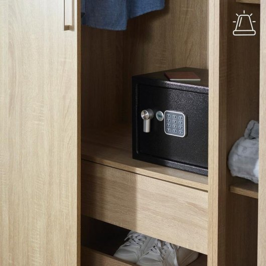 Caja fuerte Yale YEC/250/DB2 electrónica con alarma 16,3 L negra