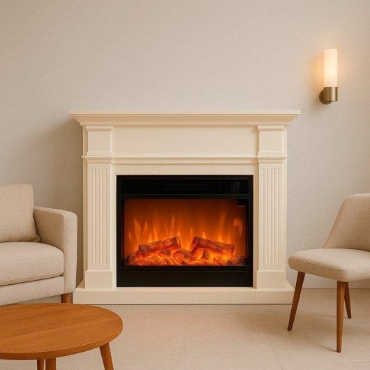 Cheminée Électrique Sined Caldera XXL 1500W Sol Télécommande Programmateur Hebdomadaire