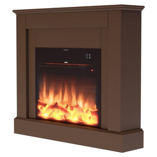 Lareira Elétrica MPC Camillo 1500W Chão com Comando e Efeito LED