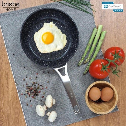 Frigideira Briebe Black Titanium 3 Peças Antiad. Indução Titânio 18-20-24cm