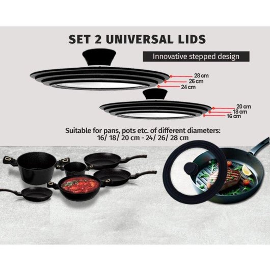 Tapa universal Briebe Totalid multidiámetro vidrio templado borde silicona