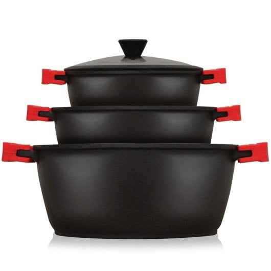 Kochtopf Briebe Blackt3 Induktion Titanbeschichtung 6-teilig Aluminiumguss