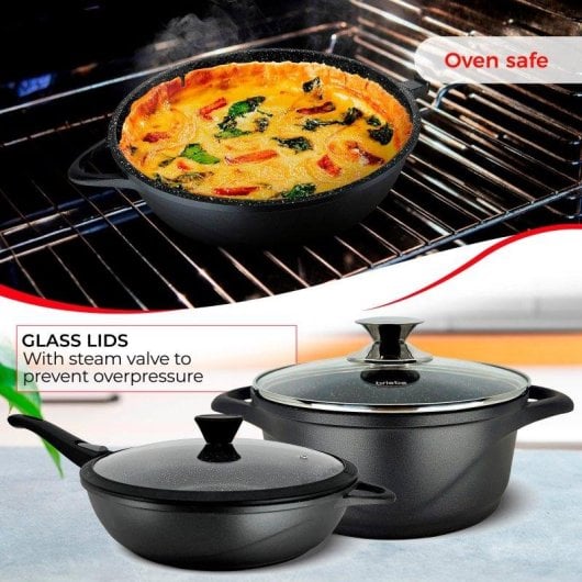 Kochtopfset Briebe Mgk1219 Aluminiumguss Induktion 12-teilig abnehmbare Griffe