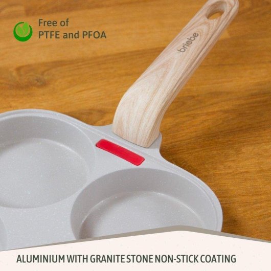 Frigideira Briebe Fpe1176 4 Cavidades Alumínio Antiad. Tapa Vidro