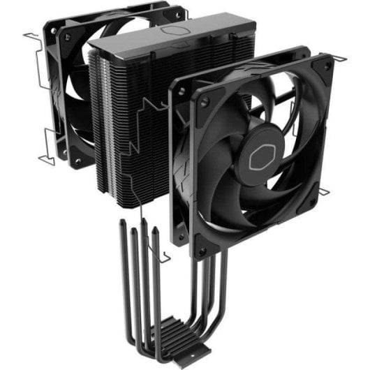 Refrigerazione Aria Cooler Master Socket LGA1700 AM5 120mm Hyper 212 Black X Duo PWM