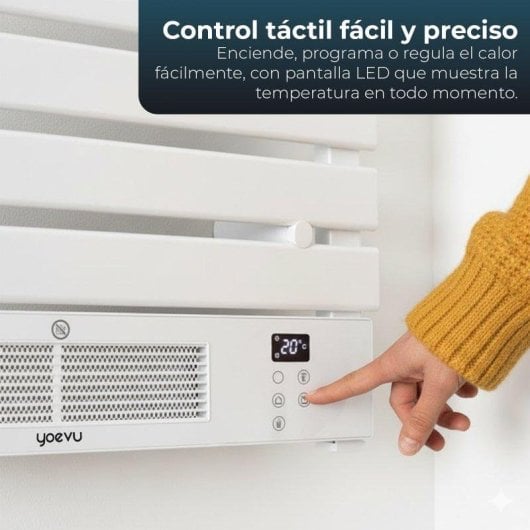 Toallero Eléctrico YOEVU 1500W 10 Barras Wifi Protección IP34