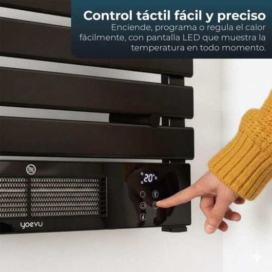 Toallero Eléctrico YOEVU 1500W 12 Barras Wifi Protección IP34
