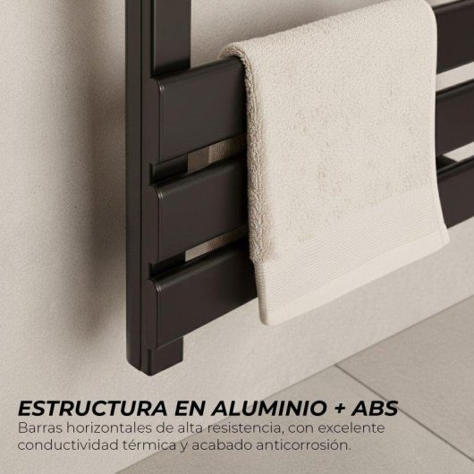 Toallero Eléctrico YOEVU 500W 10 Barras Protección IP34 Temporizador