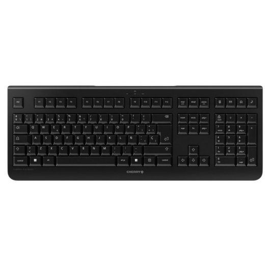 Teclado CHERRY KW 3000 inalámbrico de tamaño completo con reposamuñecas y teclas multimedia