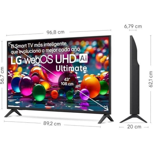 TV LG LED IA 43UA75006LA 43" 4K UltraHD 60Hz Smart TV WebOS HDR10