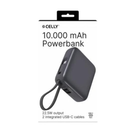 Powerbank Celly PB10022 10000 mAh Bleu Charge Rapide USB-C Micro-USB