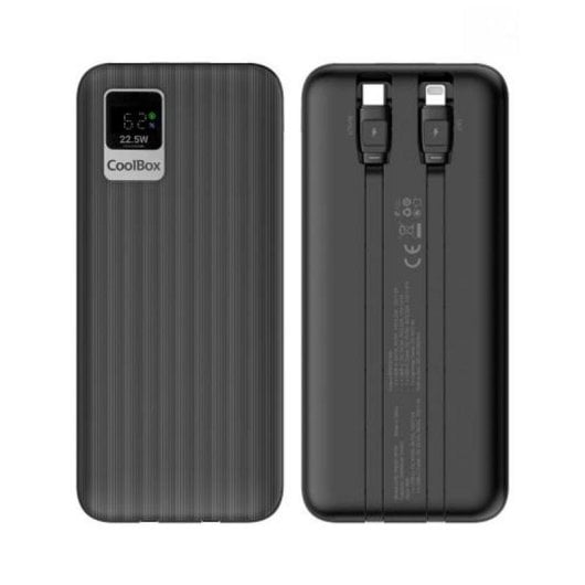 Powerbank CoolBox PB10000 10000mAh USB C carga rápida 20W negro